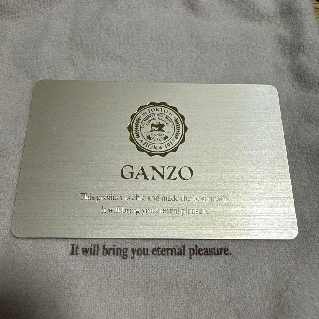 ガンゾ THIN BRIDLE (シンブライドル)通しマチ 名刺入れ ブラック