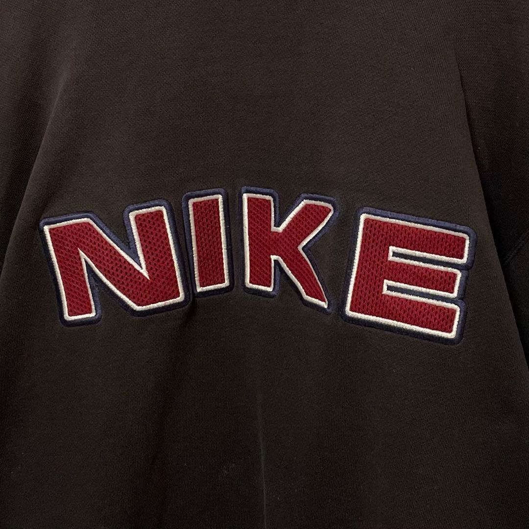 993【人気Lサイズ】ナイキ♤刺繍ビッグロゴ　90s 銀タグ　希少　スウェット