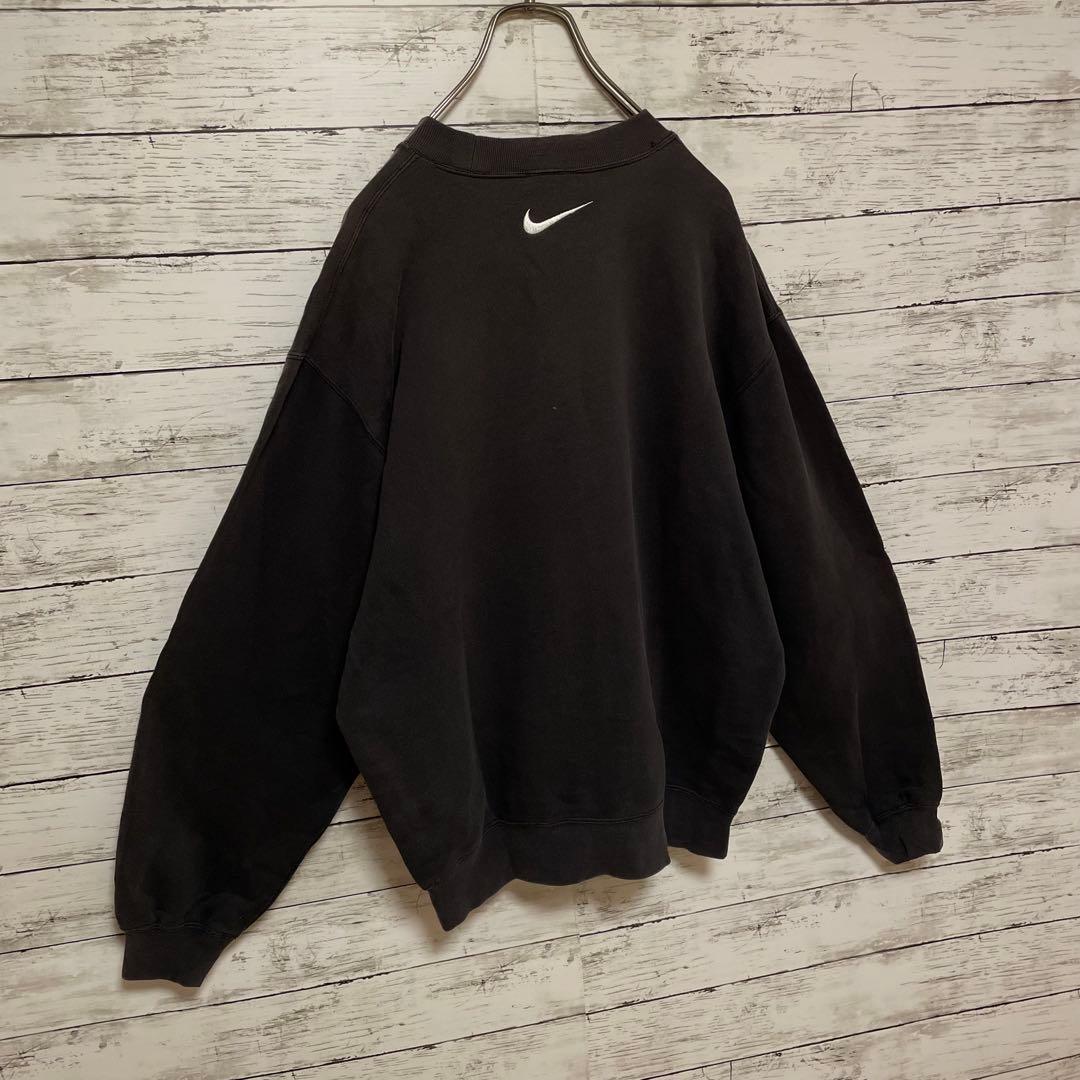 993【人気Lサイズ】ナイキ♤刺繍ビッグロゴ　90s 銀タグ　希少　スウェット
