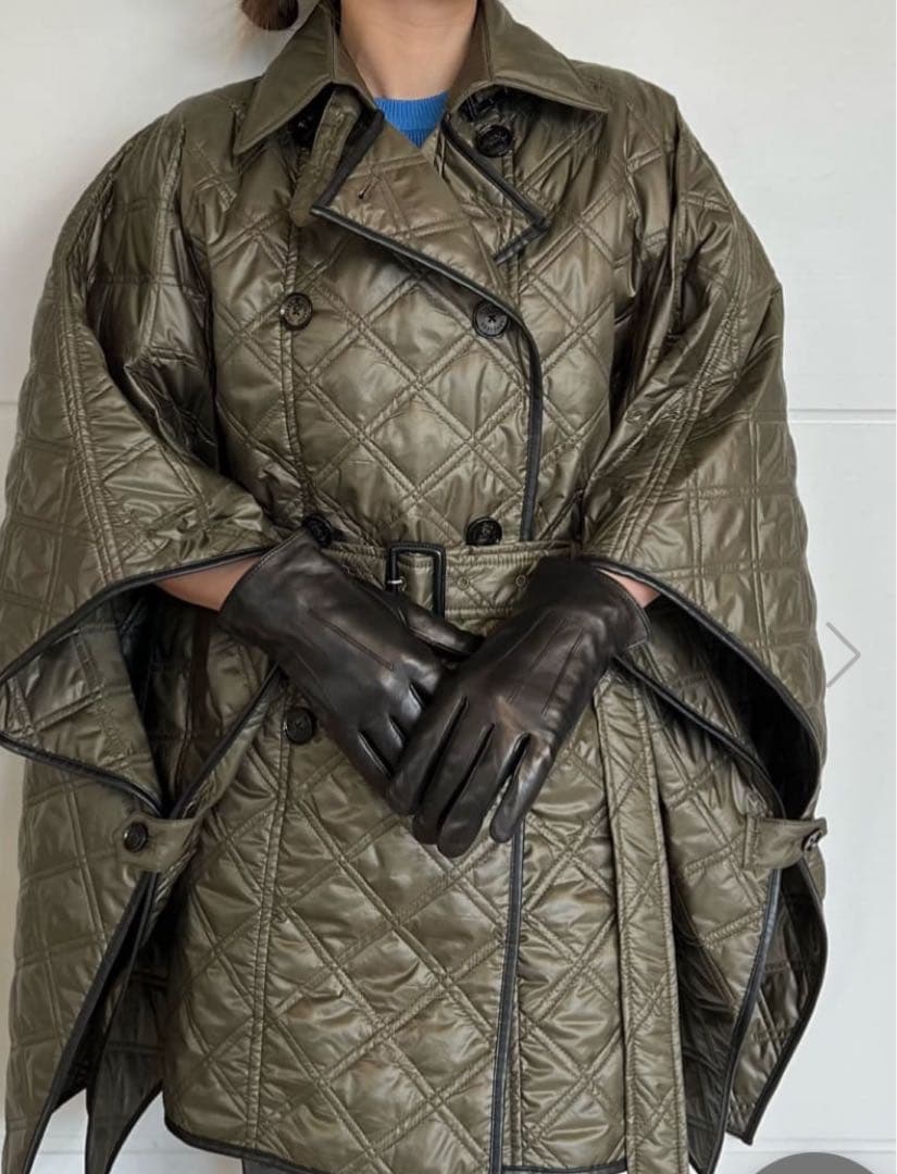 未使用タグ付き♡LOVELESS キルティング　ポンチョ　コート　ベルト付き