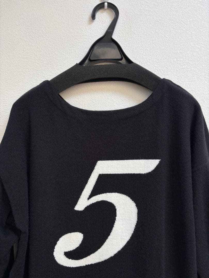 新品タグ付き☆アンコキーヌ☆コアスパンヤーンニット2wayワンピ☆ブラック☆LL