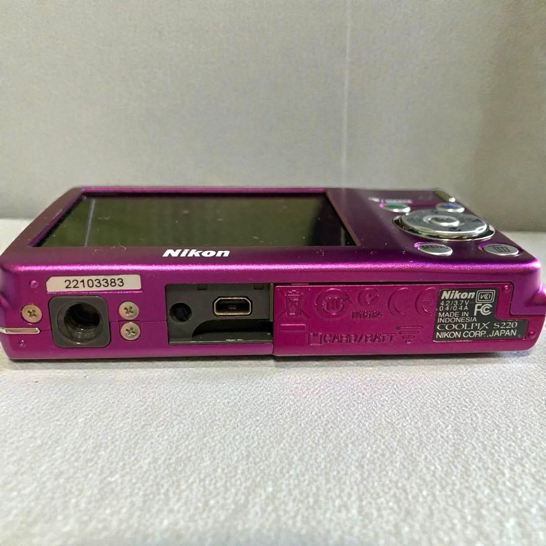 [美品]Nikon デジタルカメラ COOLPIX S220ピンク