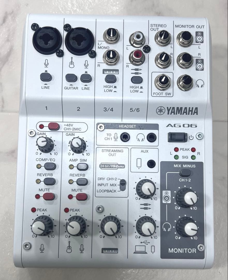 【美品】YAMAHA AG06 オーディオインターフェイス 箱付き