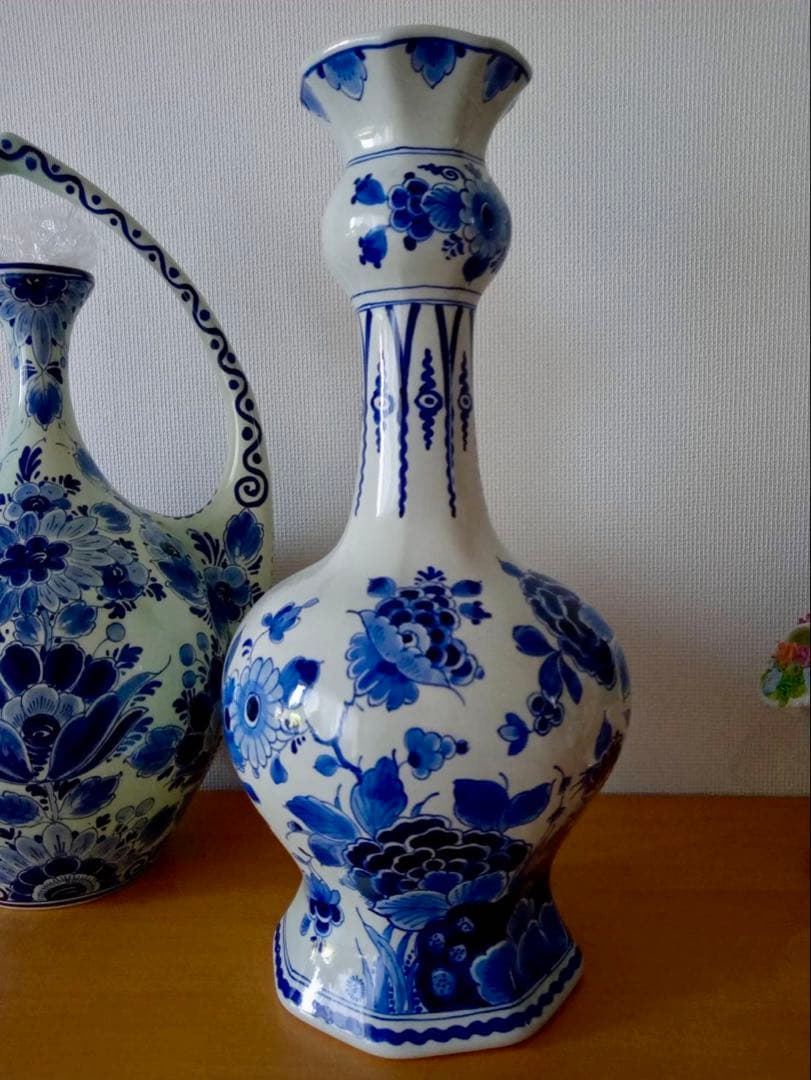 オランダ　デルフト 花瓶　ロイヤルデルフト 壺　アンティーク