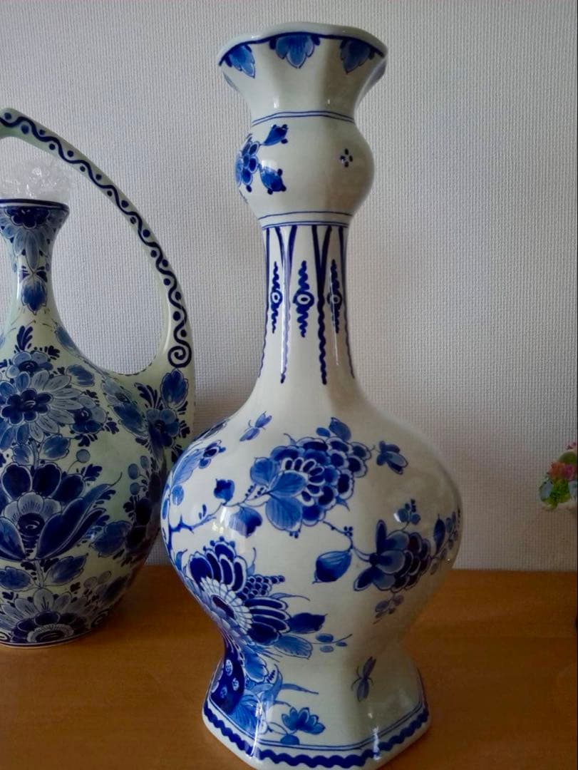 オランダ　デルフト 花瓶　ロイヤルデルフト 壺　アンティーク