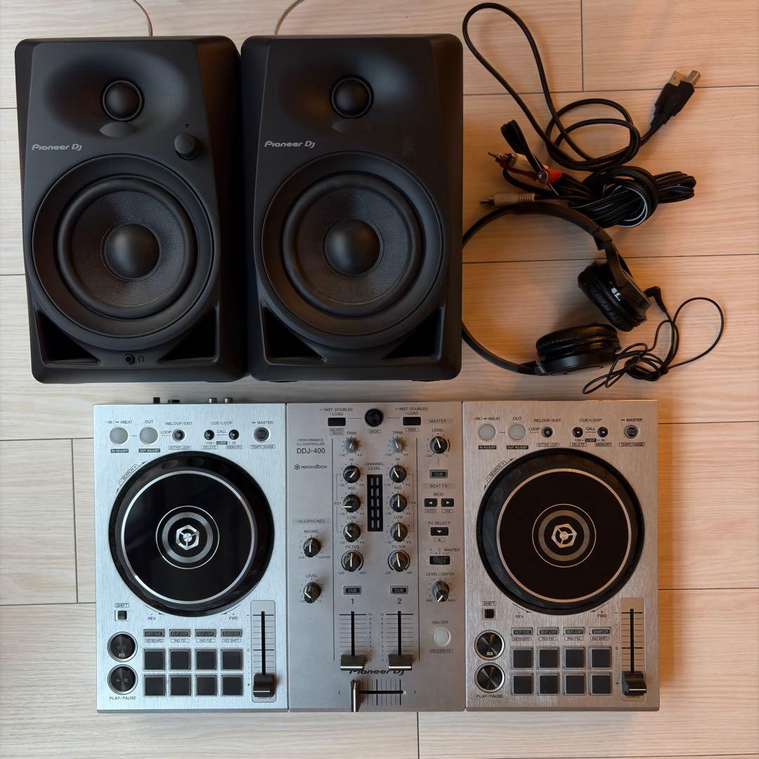 【お得‼️3点セット売り】Pioneer DDJ400 限定カラー シルバー 美品