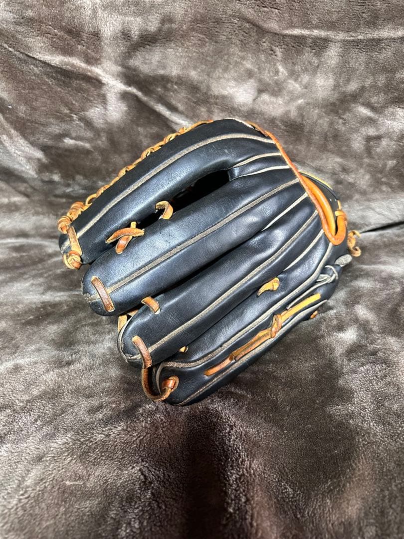 【中古】ミズノプロ　 一般硬式　外野　オーダー　ビッグM 刺繍あり