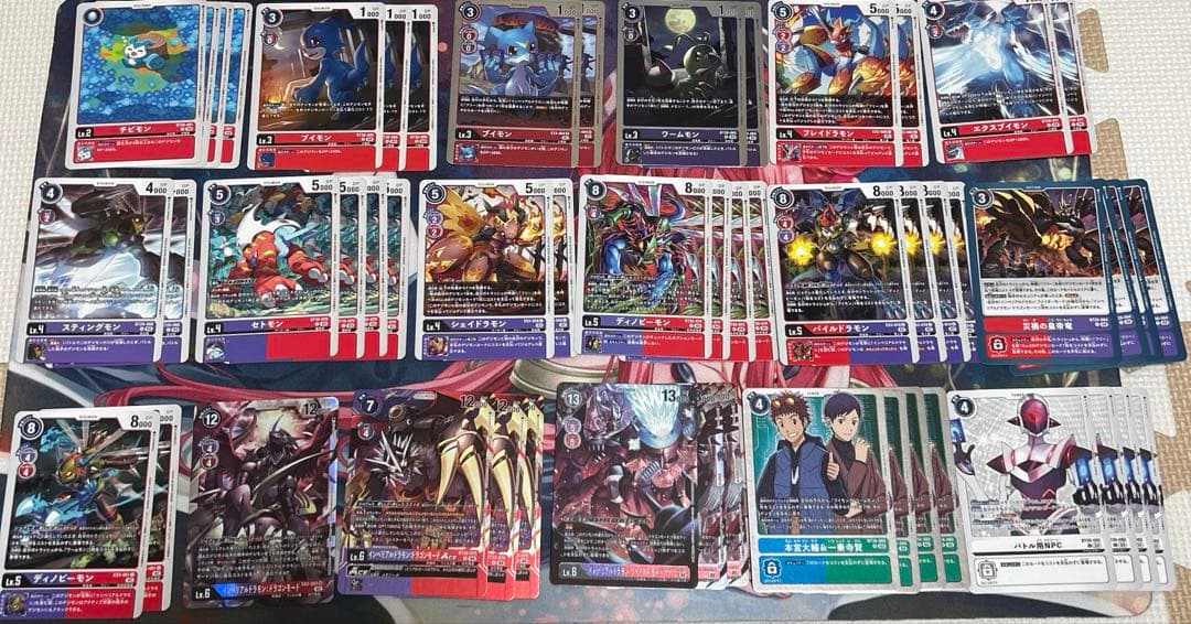 赤紫インペリアルドラモンデッキ+デッキパーツ　デジモンカード