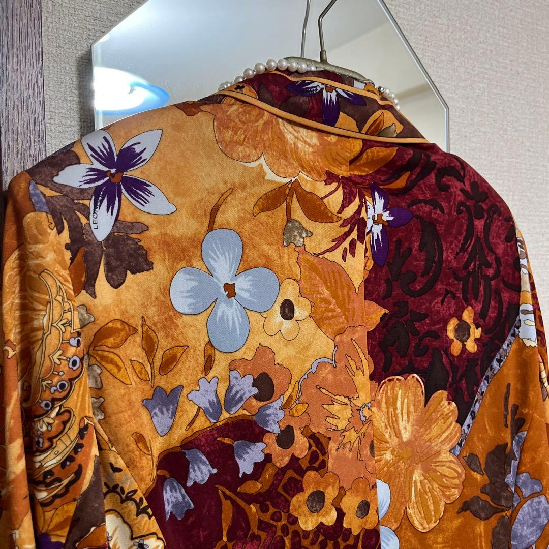 Jasmin❣️LEONARD花柄テーラードジャケットM マルチカラー❣️カン