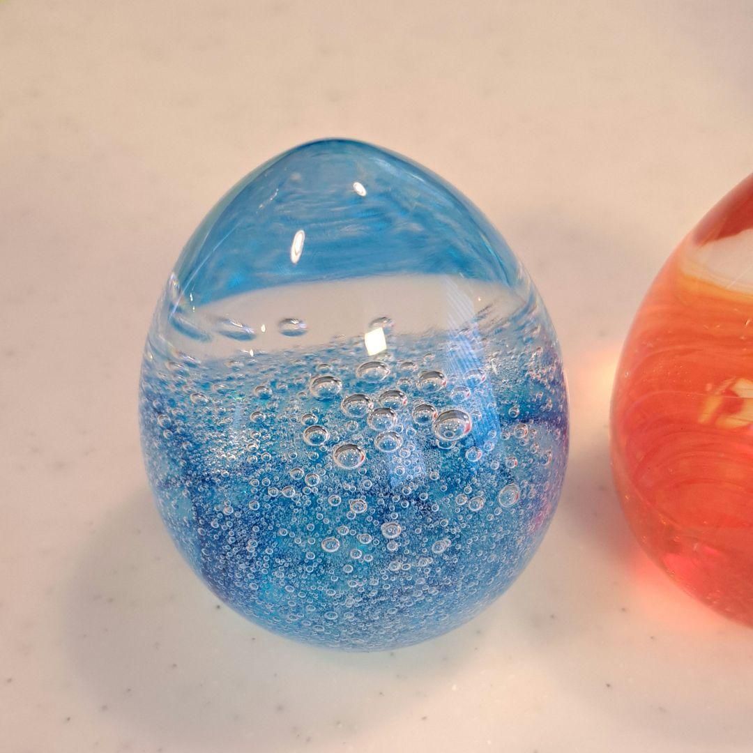 【レア】雪の華【劇中登場】 ガラス玉ペーパーウエイト　ブルー　オレンジ　登坂広臣