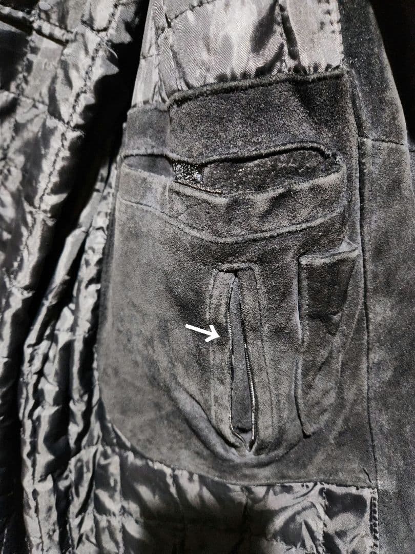 欧州輸入古着フーディレザージャケット 本革 vintage BIGsize(わ)