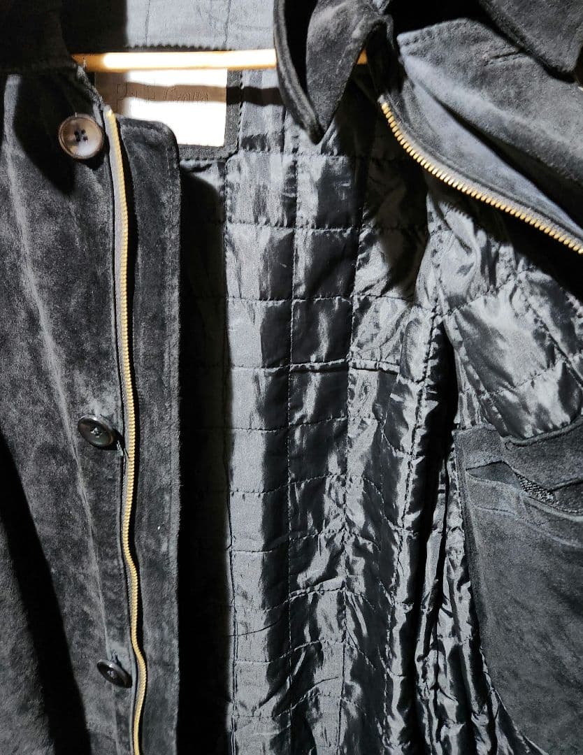 欧州輸入古着フーディレザージャケット 本革 vintage BIGsize(わ)