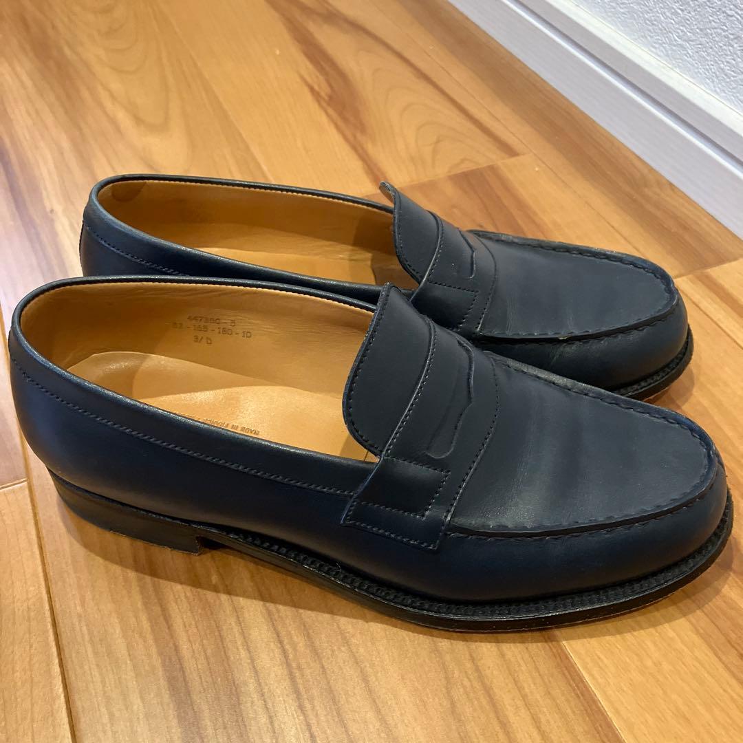 最終価格【極美品】jmweston シグニチャーローファー　ネイビー　3/D