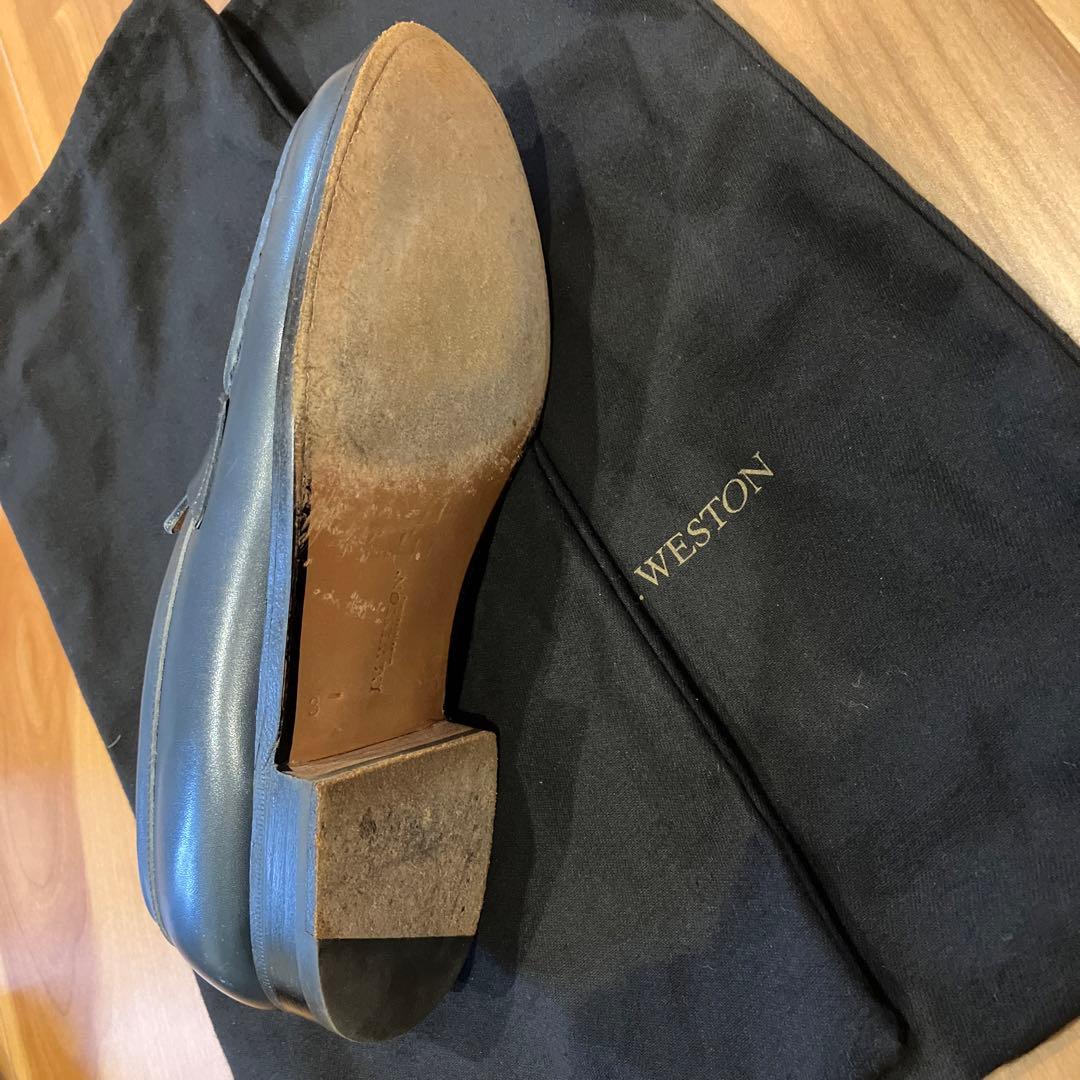 最終価格【極美品】jmweston シグニチャーローファー　ネイビー　3/D