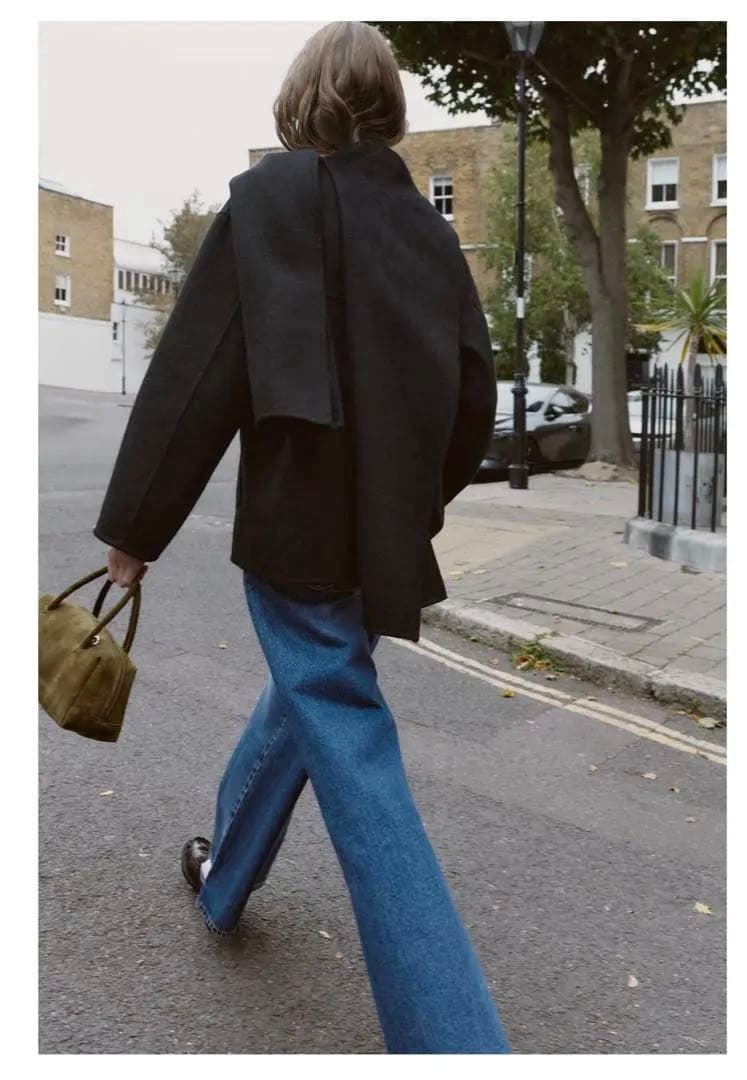 ZARA ウールショートスカーフコート　XS