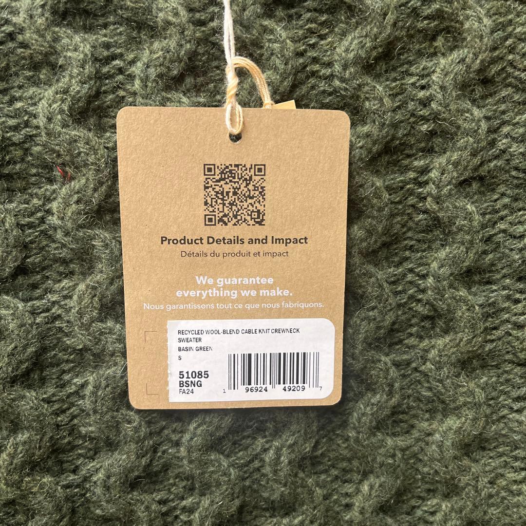 パタゴニア　リサイクル・ウールブレンド・ケーブルニット・クルーネック・セーター