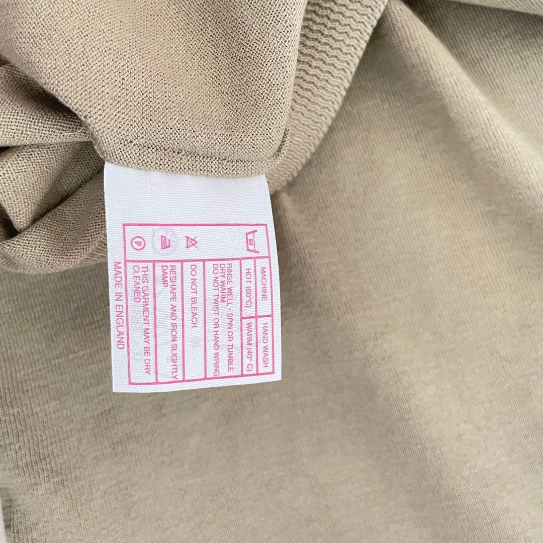 JOHN SMEDLEYジョンスメドレー　ニット 半袖 ベージュ 42 英国製