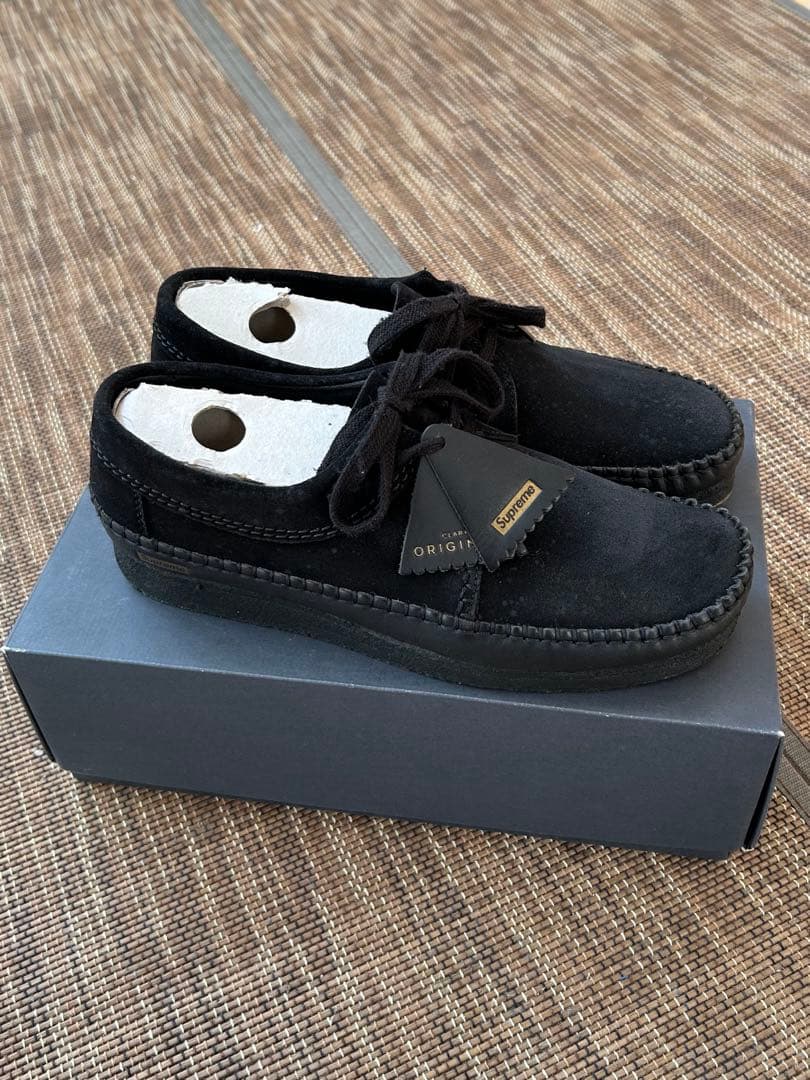 超希少! supreme clarks wallabee 27cm 黒