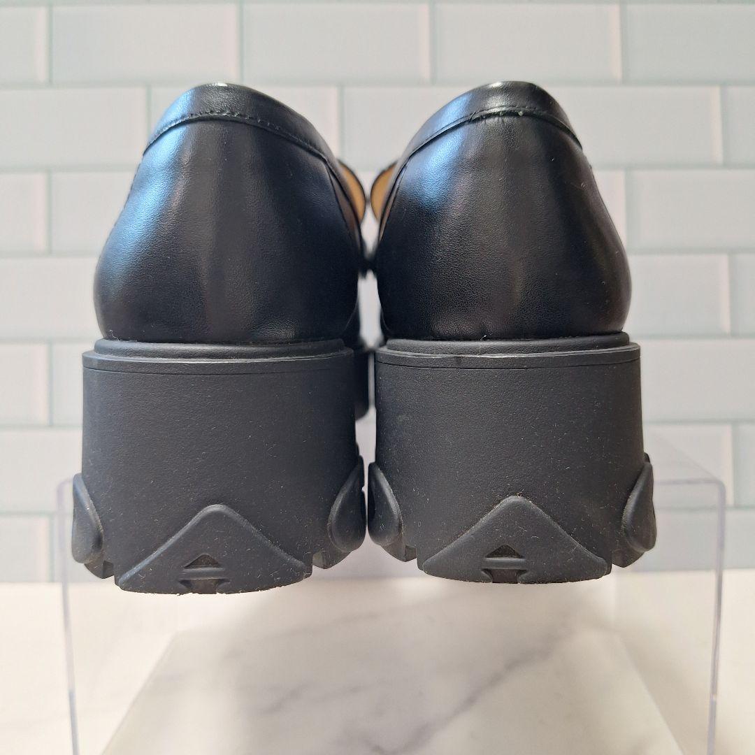 【良品】 COACH コーチ 厚底ローファー 24.5 ルーシー レザー