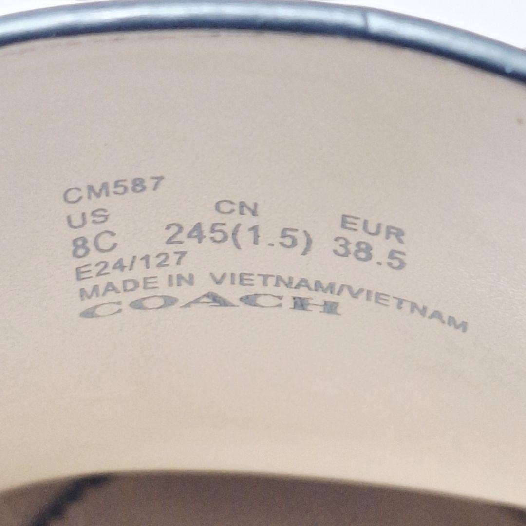 【良品】 COACH コーチ 厚底ローファー 24.5 ルーシー レザー