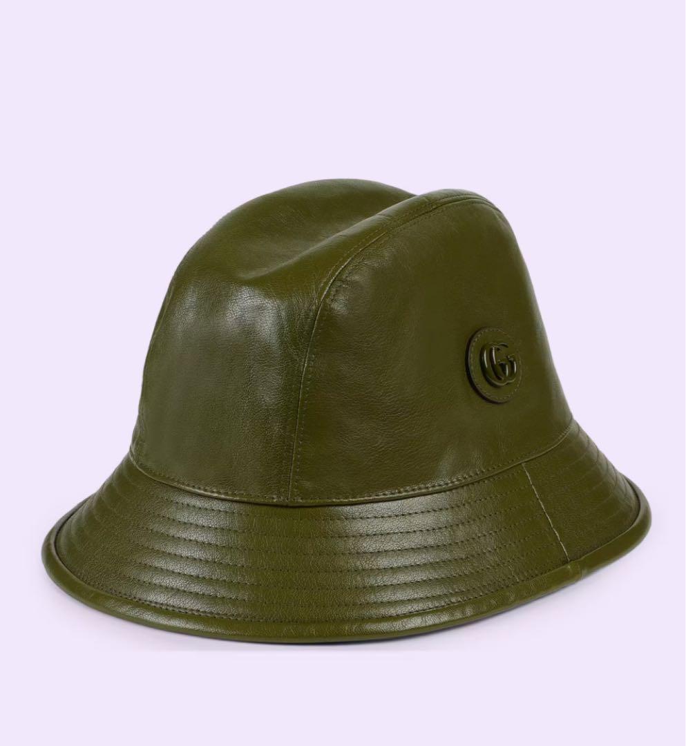 【新品未使用】　GUCCI レザーバケットハット