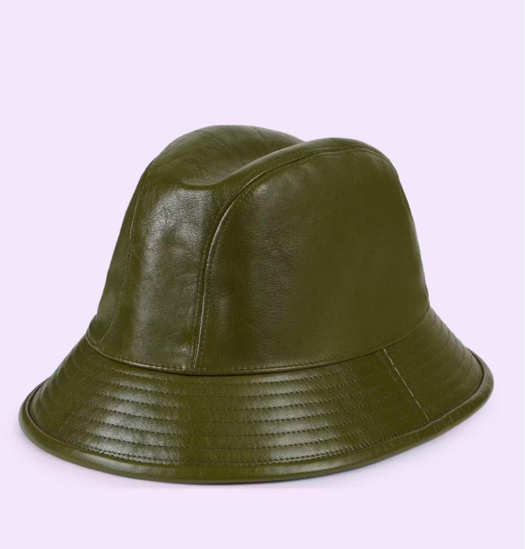 【新品未使用】　GUCCI レザーバケットハット