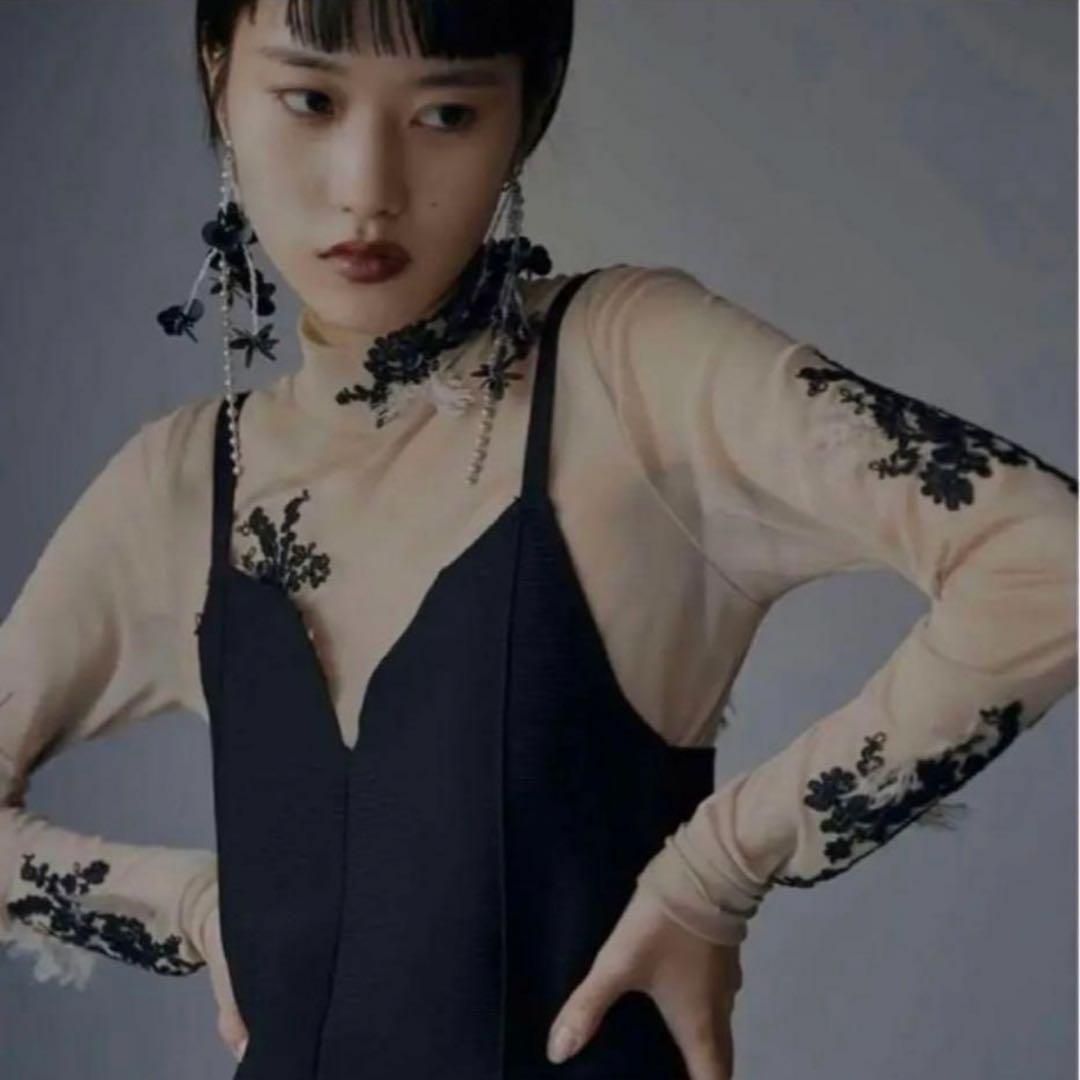 トップス AMERI VINTAGE UND FUR EMBROIDERY SKINTOP