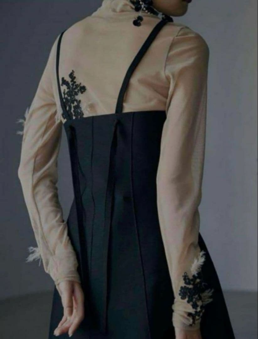 トップス AMERI VINTAGE UND FUR EMBROIDERY SKINTOP