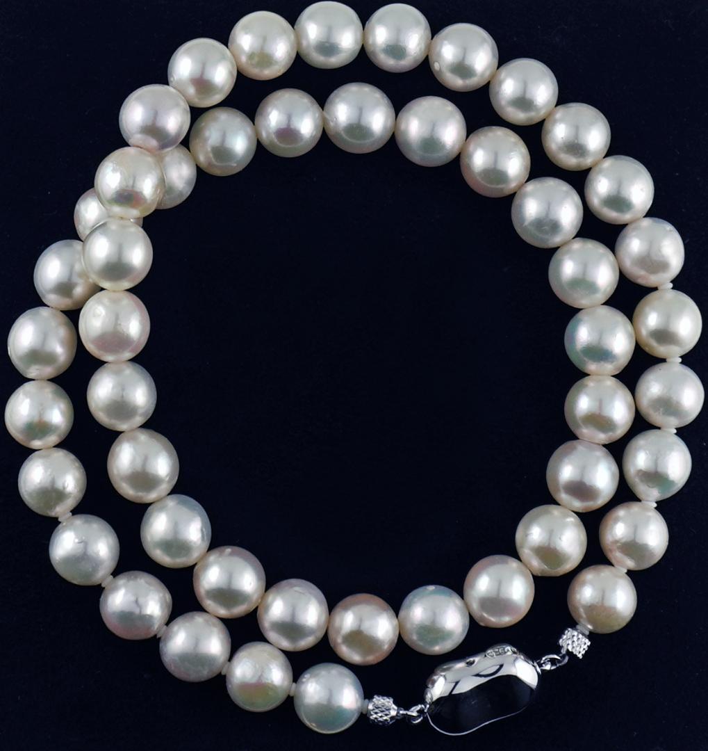 某有名百貨店卸!艶々ホワイトピンク『大粒あこや真珠』8.5㎜～9.0㎜ネックレス