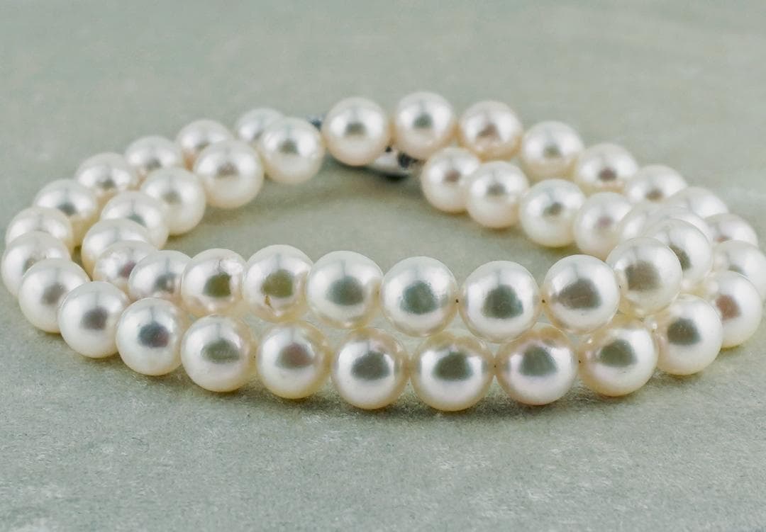 某有名百貨店卸!艶々ホワイトピンク『大粒あこや真珠』8.5㎜～9.0㎜ネックレス