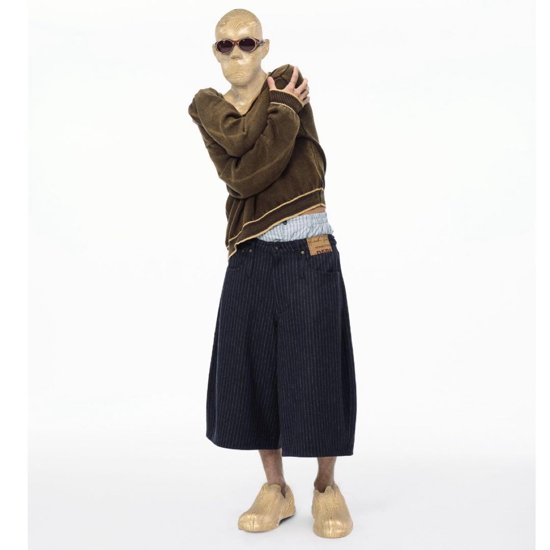 t*】様 HIROKI TSUZUKI V neck slanting swea