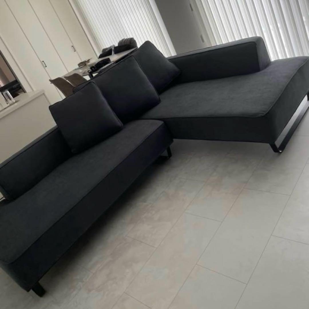 【岡山引取り限定】カウチソファ　セット　panamera パナメーラ　灰色