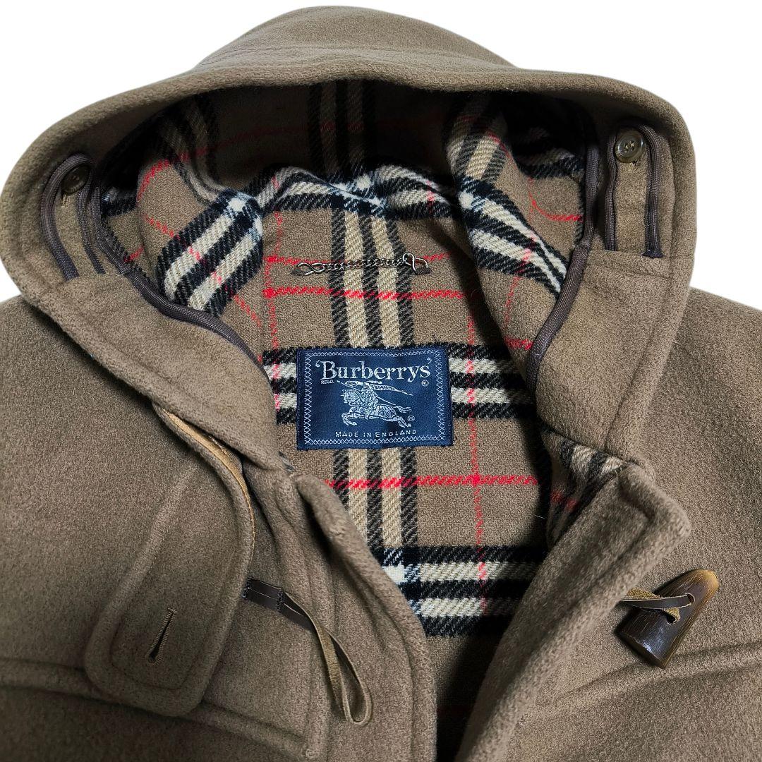 バーバリー　ダッフルコート ノバチェック 英国製　ヴィンテージ　ベージュ