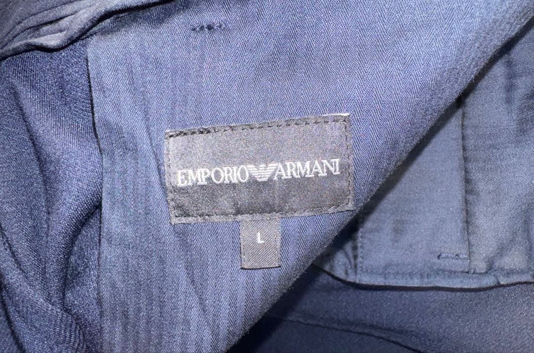 【エンポリオアルマーニ】新品定価73,000円ウール混ネイビースラックスL