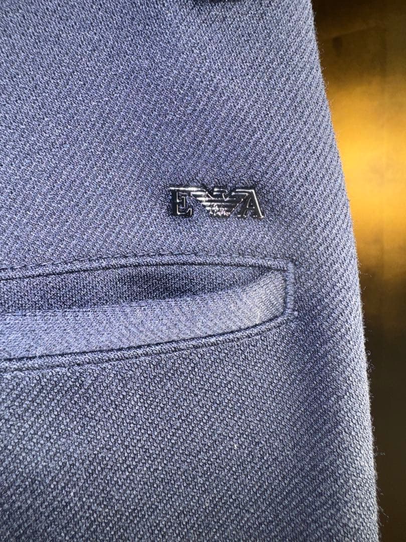 【エンポリオアルマーニ】新品定価73,000円ウール混ネイビースラックスL