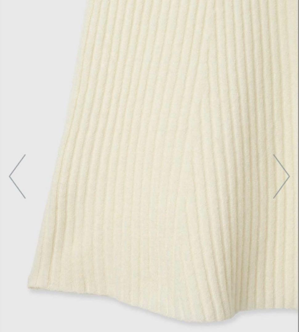 anuans オフショルナローニットワンピース アイボリー　S カシミア