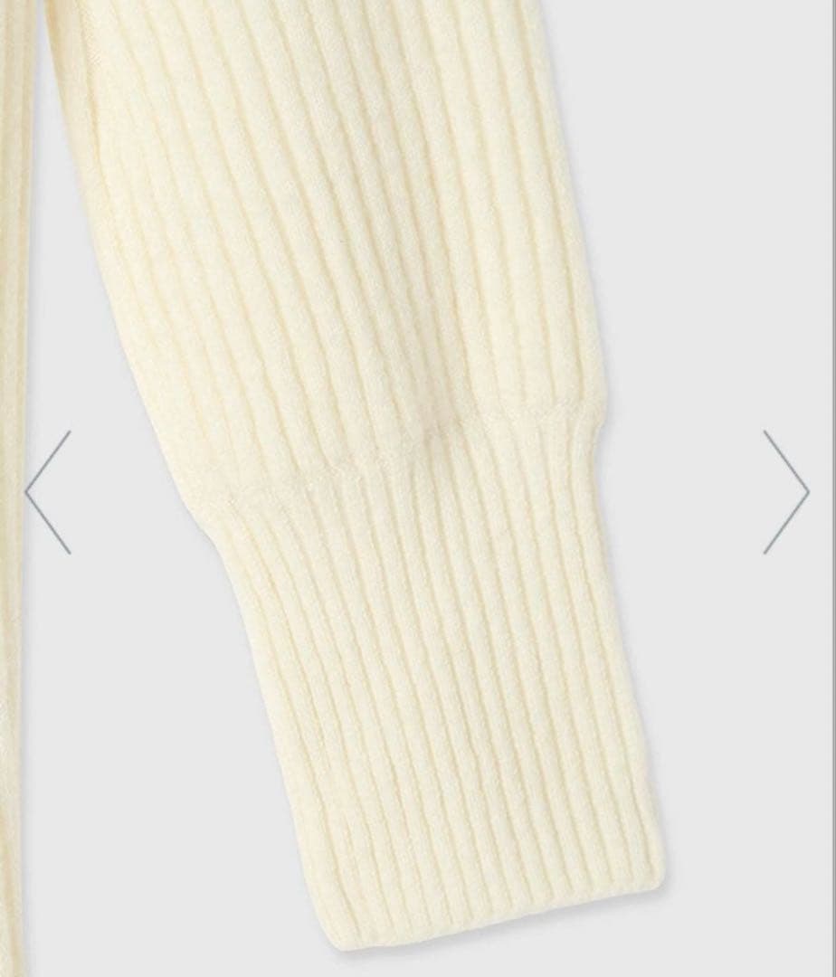 anuans オフショルナローニットワンピース アイボリー　S カシミア