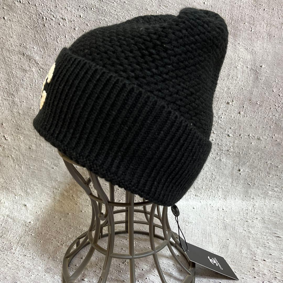 CCロゴ ニット帽 ブラック