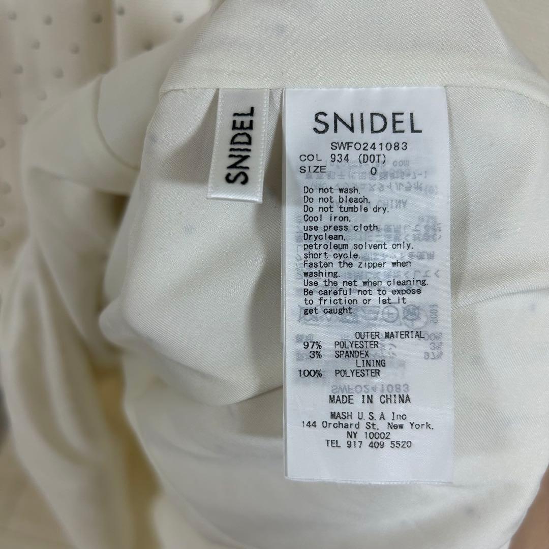 【美品】SNIDEL スナイデル ボリュームラッフルフリルプリントワンピース0