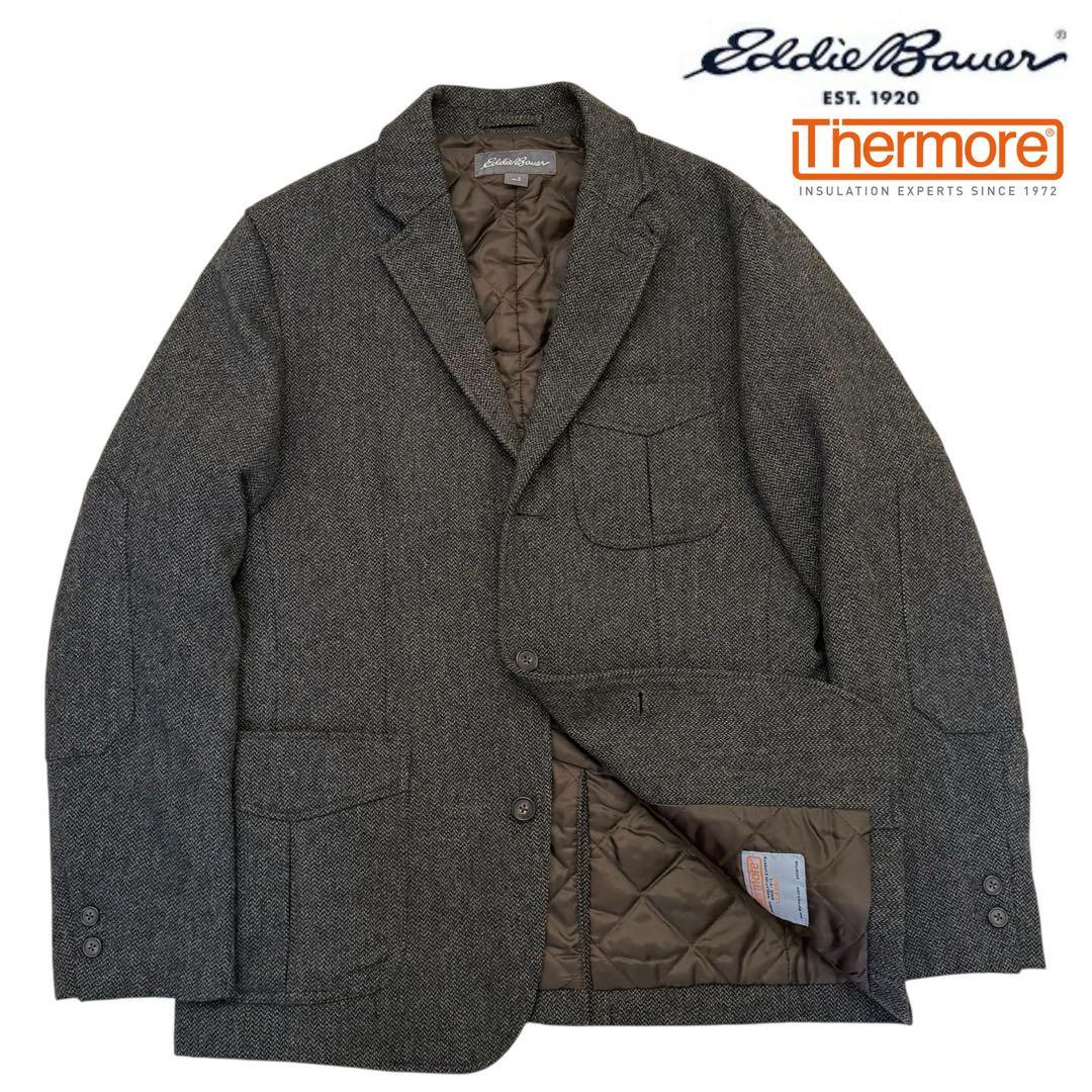 【エディバウアー】サーモアライニングノーフォークジャケット　ヘリンボーンツイード