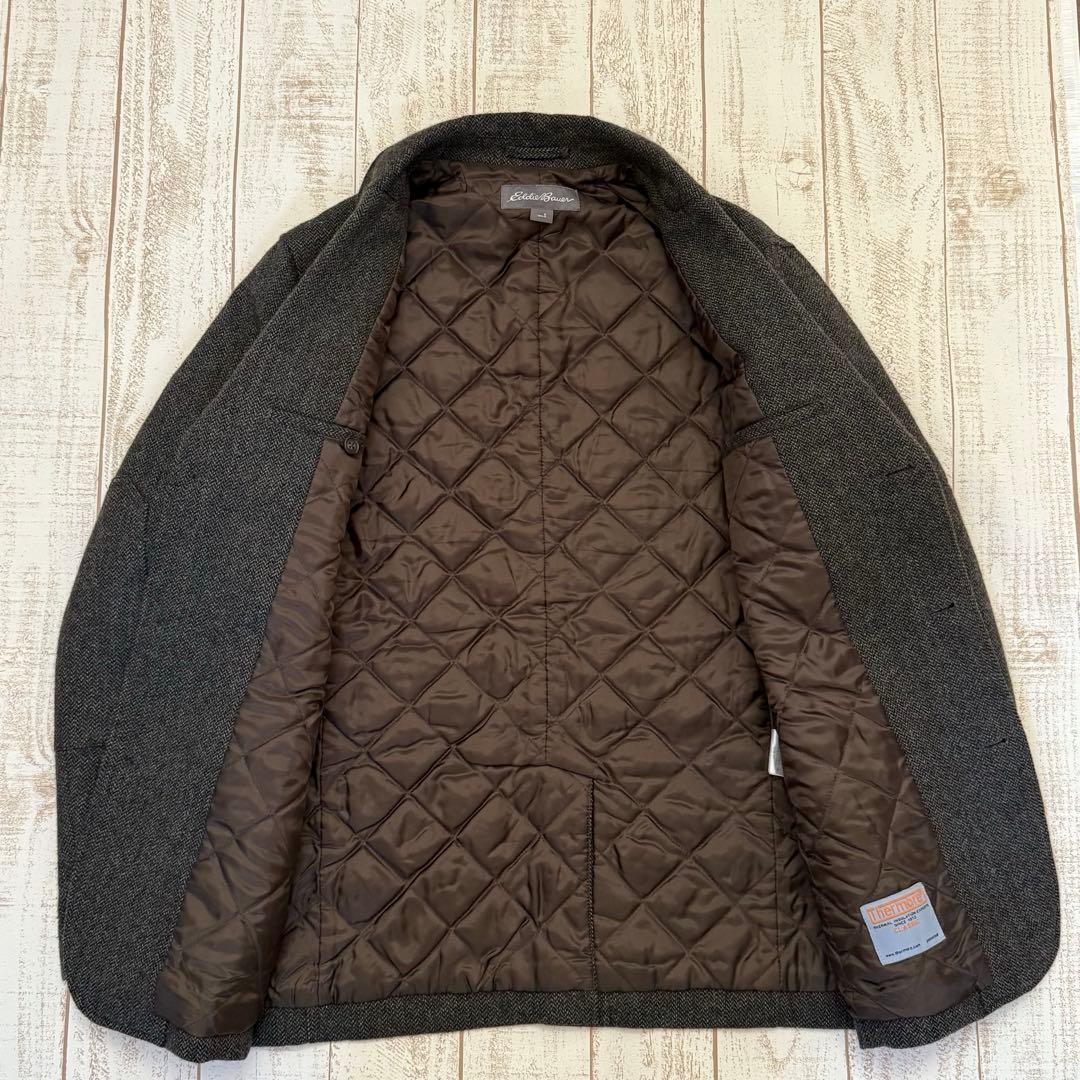 【エディバウアー】サーモアライニングノーフォークジャケット　ヘリンボーンツイード