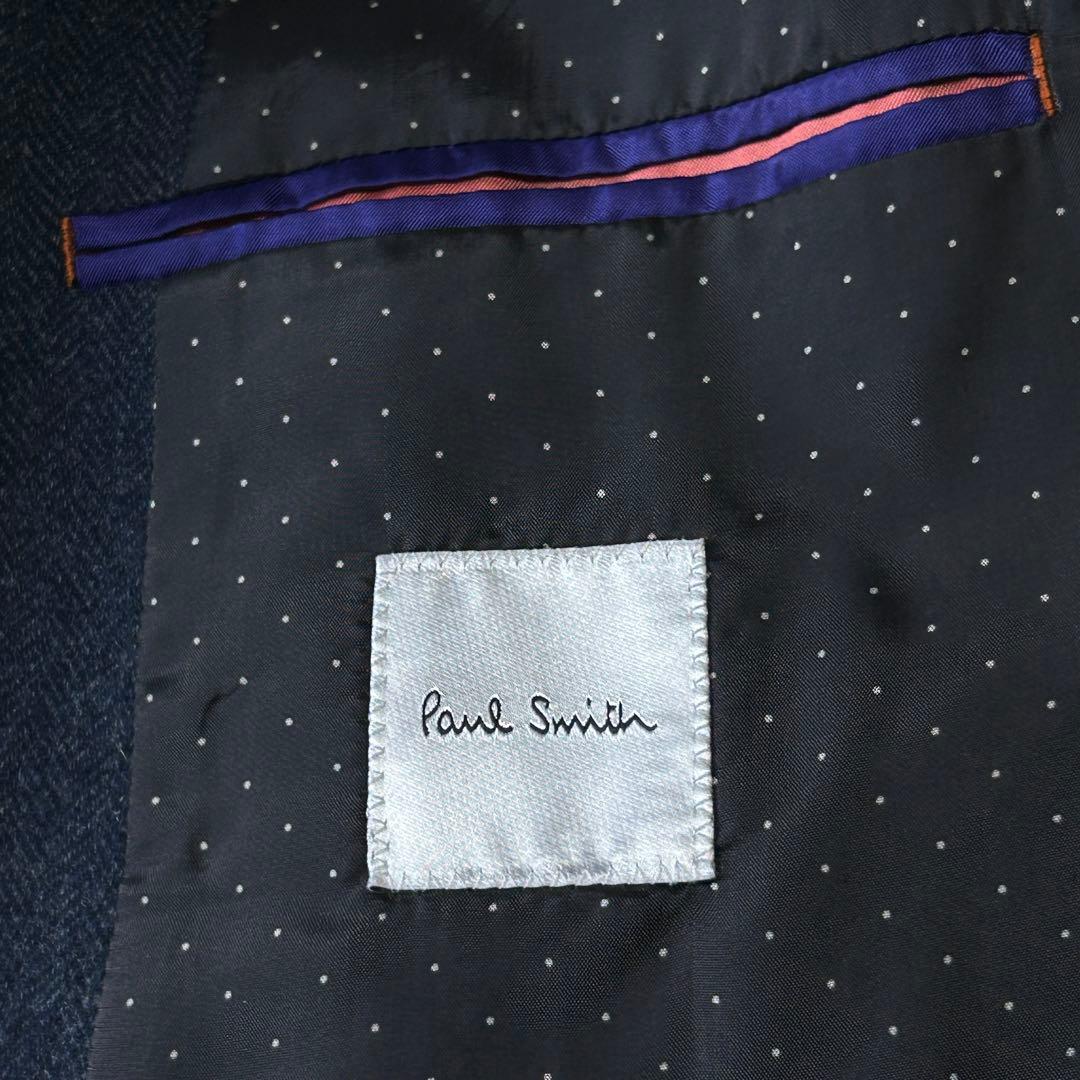 美品 現行タグ ポールスミス ヘリンボーンツイードウール テーラードジャケットM