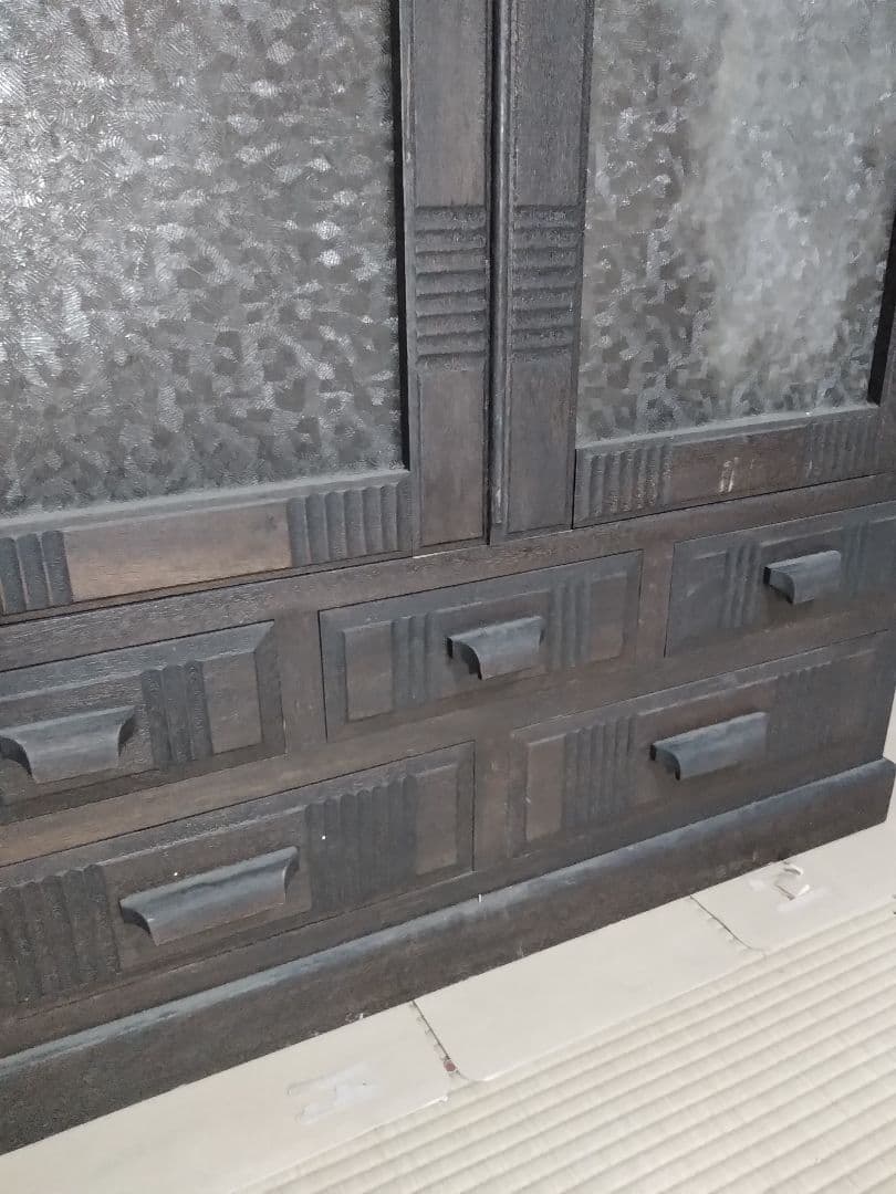 し*ん様 レトロ家具　本棚　書類棚　陳列ケース　木製　アンティーク家具　書棚ガラ