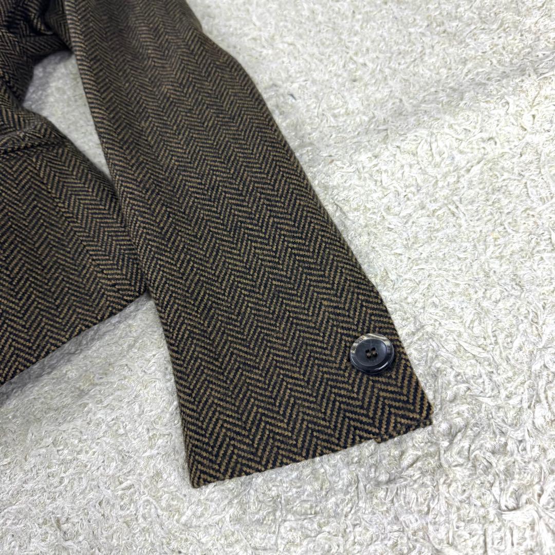 最高級★マックスマーラ コート ツイード ヘリンボーン ベルト カシミヤ 42