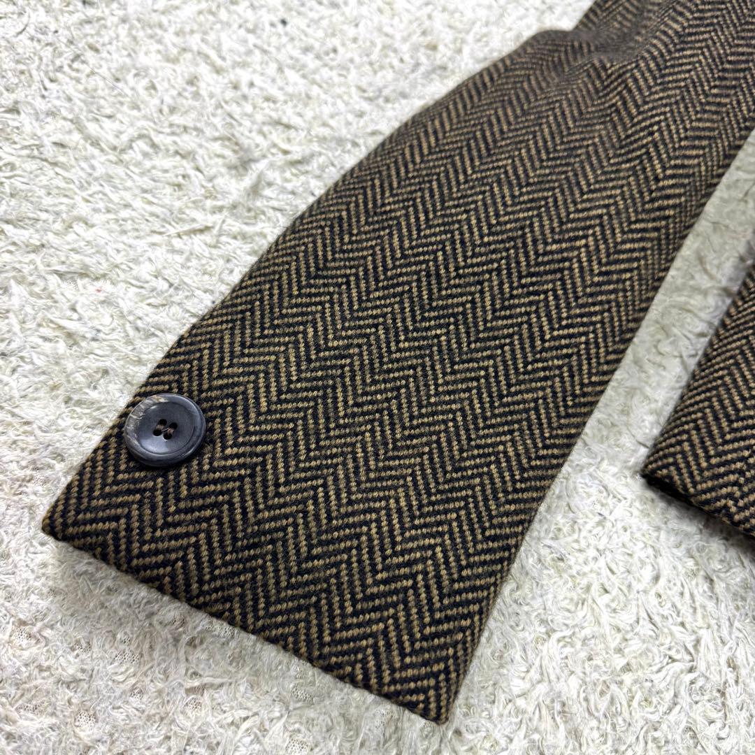 最高級★マックスマーラ コート ツイード ヘリンボーン ベルト カシミヤ 42