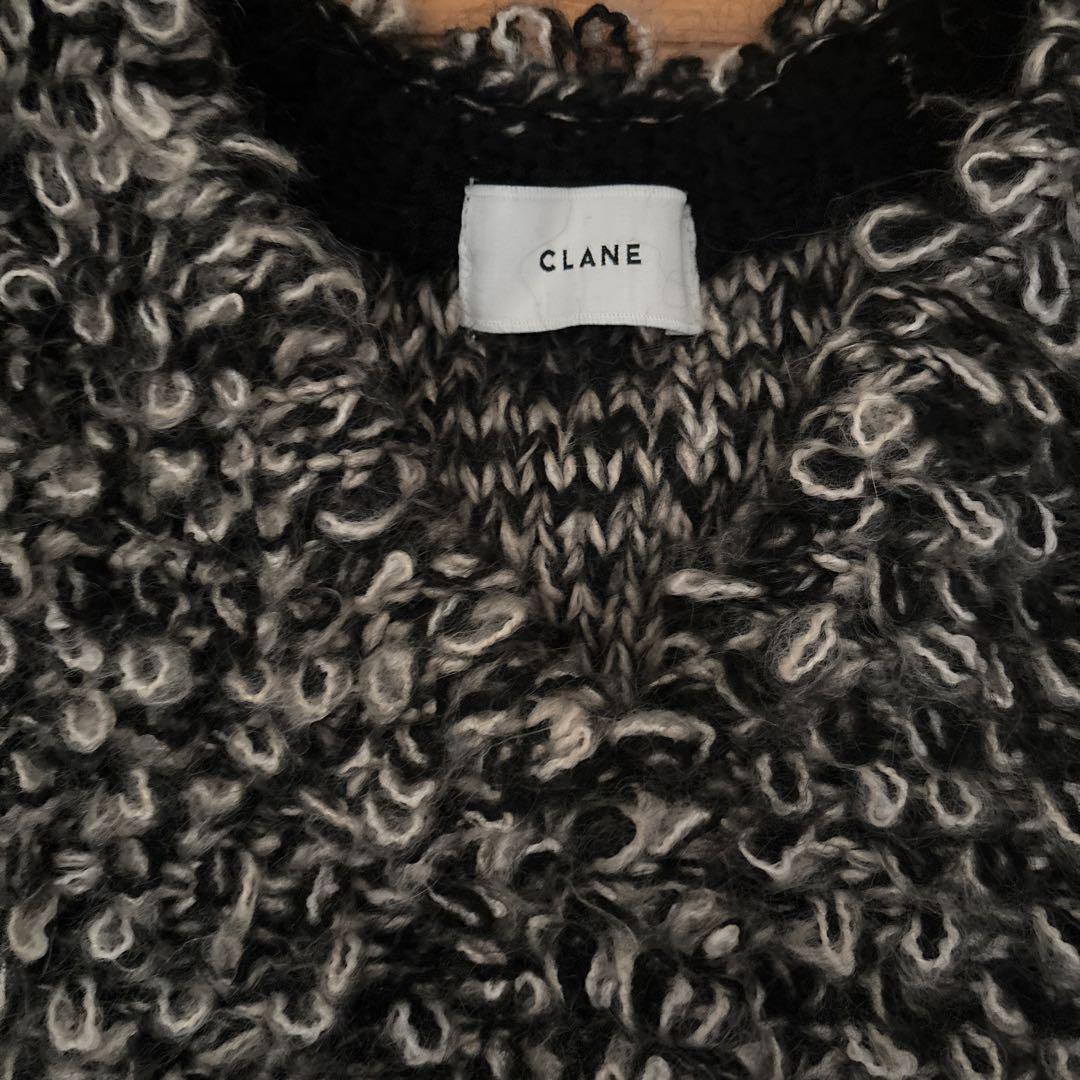 CLANE カーディガン サイズ1 ブラック・ホワイト系