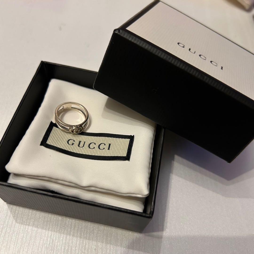 GUCCI シルバー ダブルGロゴリング6号