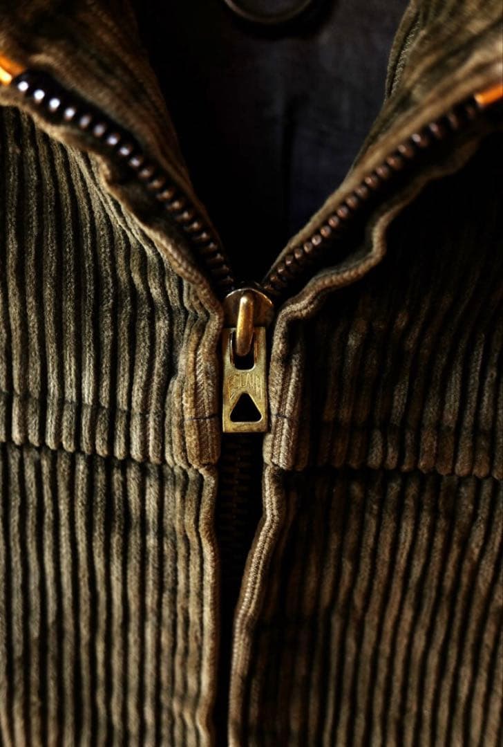 50's フランス ヴィンテージ Elson太畝コーデュロイ　刺繍タグ