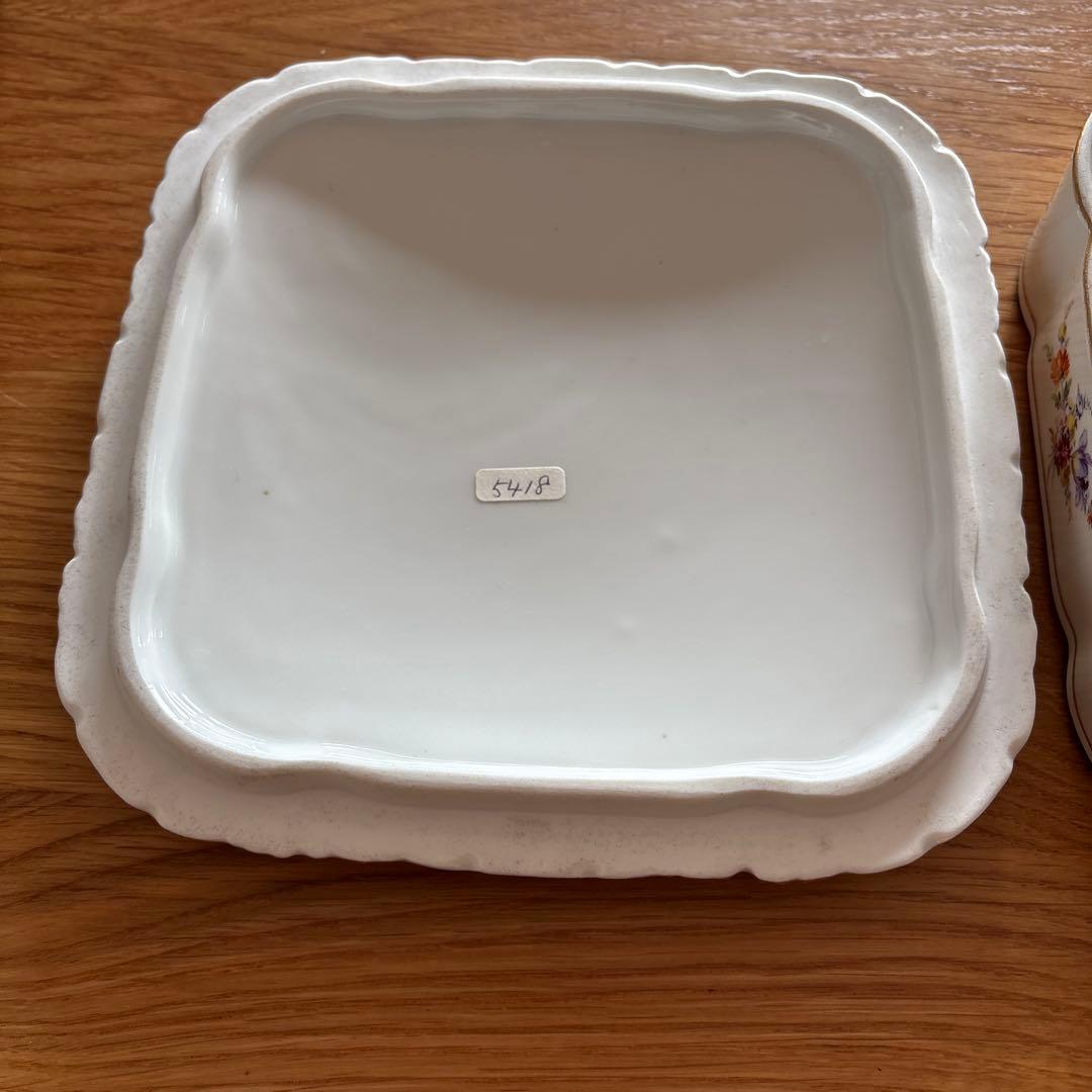 n*a様 花柄陶器皿 四角形　ドレスデン Dresden