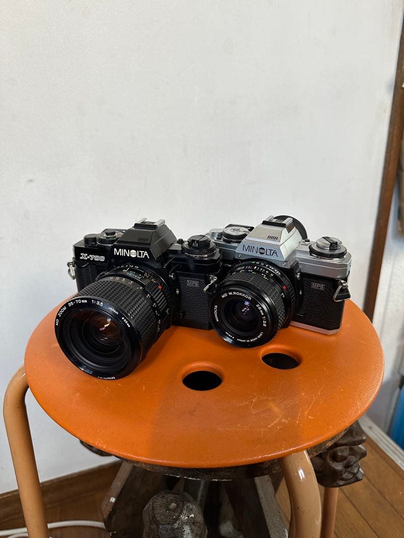 Minolta X-700 黒銀2台 動作品 MD28mm 35-70mm付